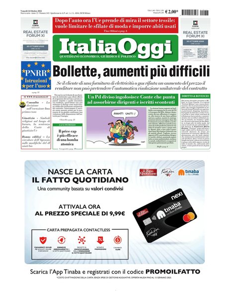 Italia oggi : quotidiano di economia finanza e politica